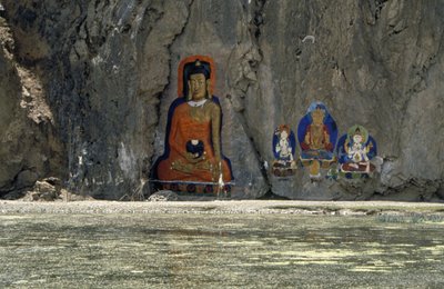 Buddhist Rock Paintings in Tibet by Unknown